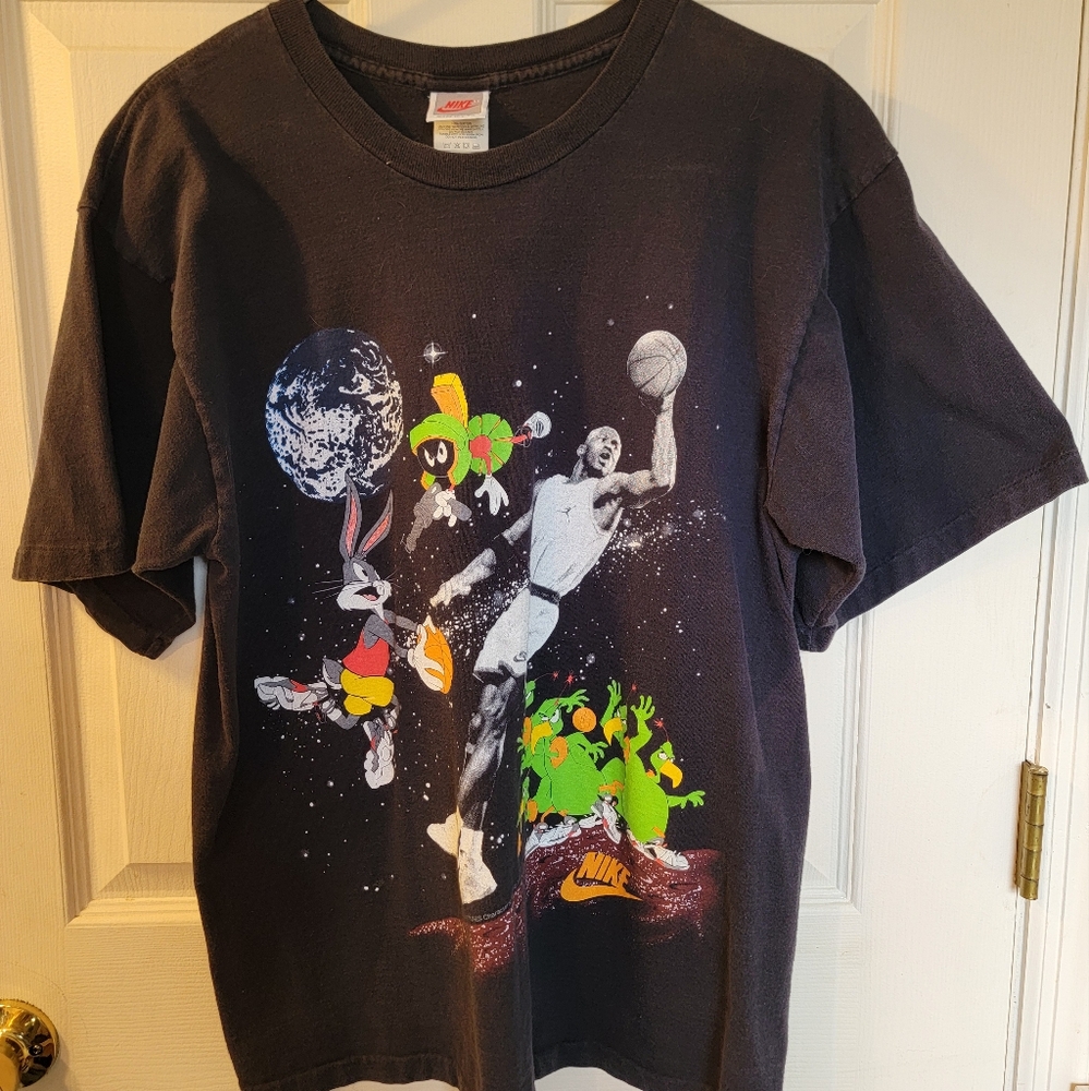 1994 Michael Jordan Space Jam loony toones Black T-shirt